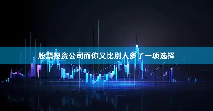 股票投资公司而你又比别人多了一项选择