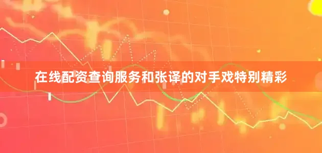 在线配资查询服务和张译的对手戏特别精彩